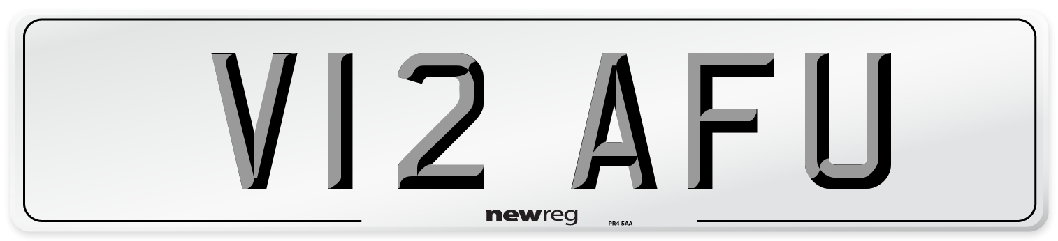 V12 AFU Number Plate from New Reg